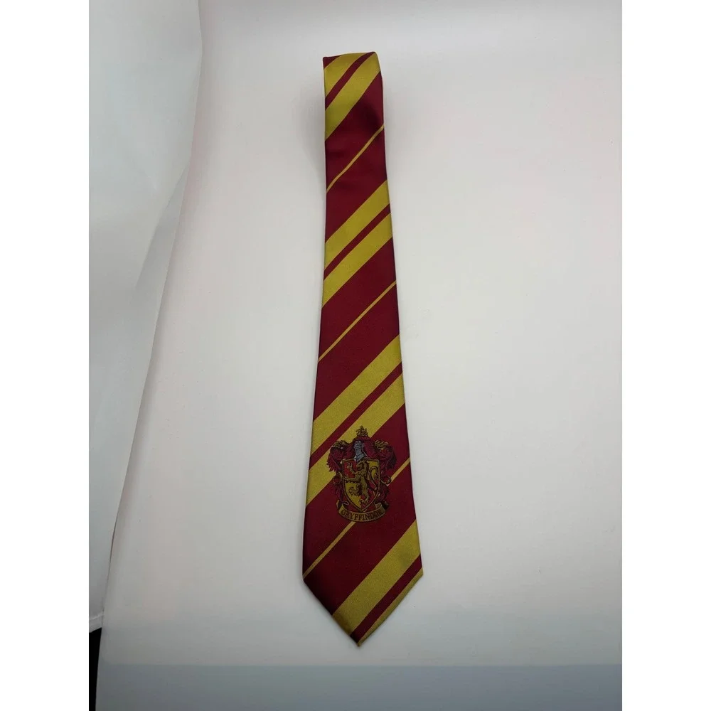 Harry Potter Gryffindor Necktie Buckle-Down Burgundy Gold Striped Crest Tie